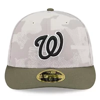 MLB Light Beige/Olive Washington Nationals 2025 Armed Forces Day Low 59FIFTY Fitted Hat