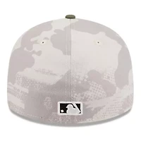 MLB Light Beige/Olive Milwaukee Brewers 2025 Armed Forces Day Low 59FIFTY Fitted Hat