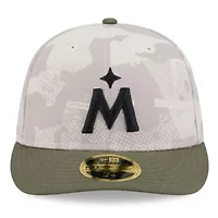 MLB Light Beige/Olive Minnesota Twins 2025 Armed Forces Day Low 59FIFTY Fitted Hat