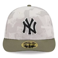 MLB Light Beige/Olive New York Yankees 2025 Armed Forces Day Low 59FIFTY Fitted Hat