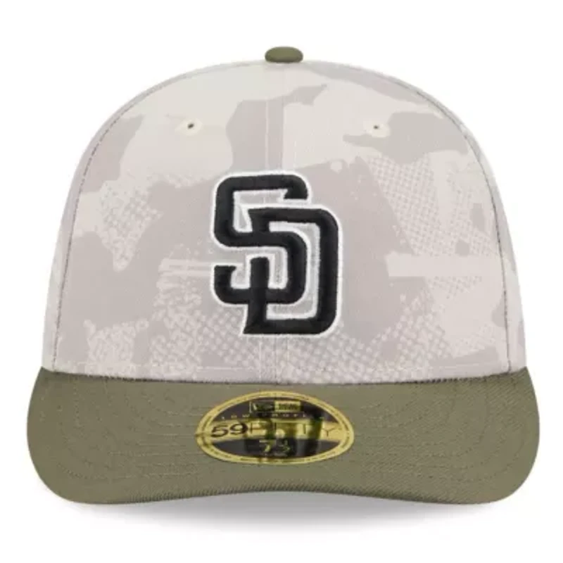 MLB Light Beige/Olive San Diego Padres 2025 Armed Forces Day Low 59FIFTY Fitted Hat