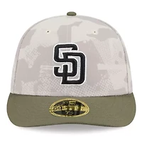 MLB Light Beige/Olive San Diego Padres 2025 Armed Forces Day Low 59FIFTY Fitted Hat