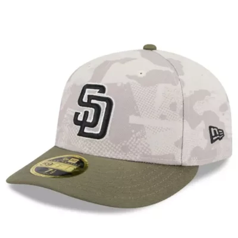 MLB Light Beige/Olive San Diego Padres 2025 Armed Forces Day Low 59FIFTY Fitted Hat