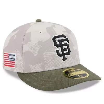 MLB Light Beige/Olive San Francisco Giants 2025 Armed Forces Day Low 59FIFTY Fitted Hat