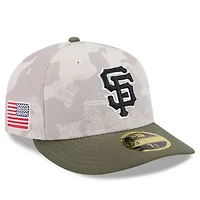 MLB Light Beige/Olive San Francisco Giants 2025 Armed Forces Day Low 59FIFTY Fitted Hat