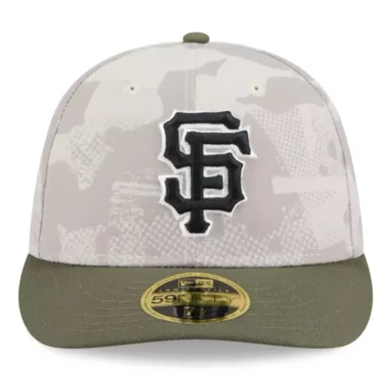 MLB Light Beige/Olive San Francisco Giants 2025 Armed Forces Day Low 59FIFTY Fitted Hat