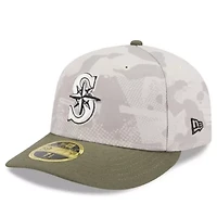 MLB Light Beige/Olive Seattle Mariners 2025 Armed Forces Day Low 59FIFTY Fitted Hat