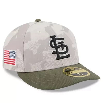 MLB Light Beige/Olive St. Louis Cardinals 2025 Armed Forces Day Low 59FIFTY Fitted Hat