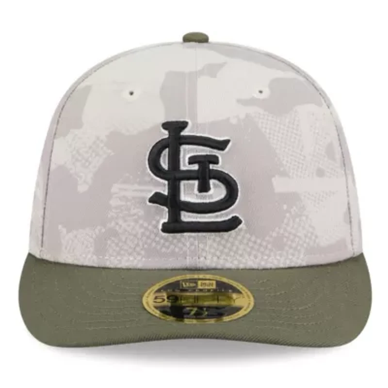 MLB Light Beige/Olive St. Louis Cardinals 2025 Armed Forces Day Low 59FIFTY Fitted Hat