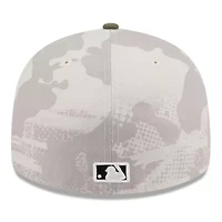 MLB Light Beige/Olive Tampa Bay Rays 2025 Armed Forces Day Low 59FIFTY Fitted Hat
