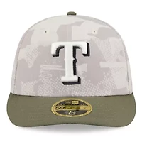 MLB Light Beige/Olive Texas Rangers 2025 Armed Forces Day Low 59FIFTY Fitted Hat