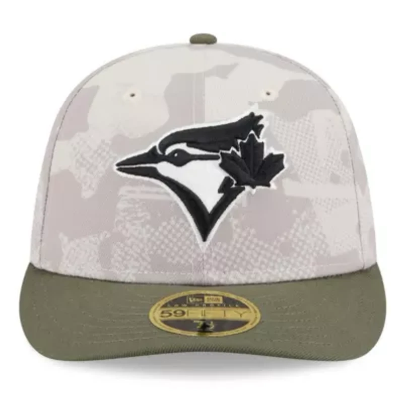 Toronto Blue Jays MLB Light Beige/Olive 2025 Armed Forces Day Low 59FIFTY Fitted Hat