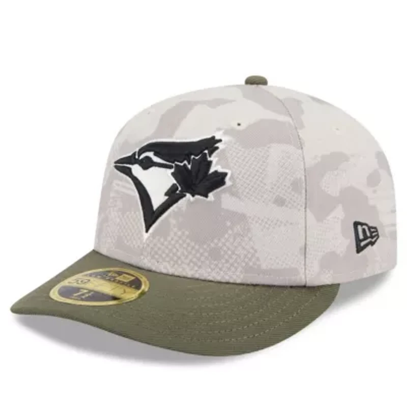 Toronto Blue Jays MLB Light Beige/Olive 2025 Armed Forces Day Low 59FIFTY Fitted Hat