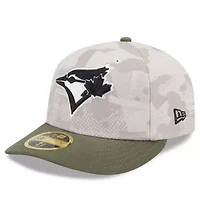 Toronto Blue Jays MLB Light Beige/Olive 2025 Armed Forces Day Low 59FIFTY Fitted Hat