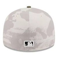 Toronto Blue Jays MLB Light Beige/Olive 2025 Armed Forces Day Low 59FIFTY Fitted Hat