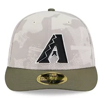 MLB Light Beige/Olive Arizona Diamondbacks 2025 Armed Forces Day Low 59FIFTY Fitted Hat