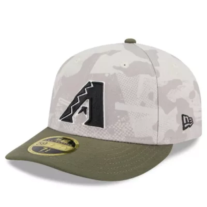 MLB Light Beige/Olive Arizona Diamondbacks 2025 Armed Forces Day Low 59FIFTY Fitted Hat