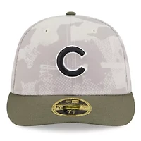 MLB Light Beige/Olive Chicago Cubs 2025 Armed Forces Day Low 59FIFTY Fitted Hat