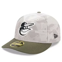 MLB Light Beige/Olive Baltimore Orioles 2025 Armed Forces Day Low 59FIFTY Fitted Hat