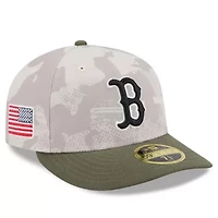 Boston Red Sox MLB Light Beige/Olive 2025 Armed Forces Day Low 59FIFTY Fitted Hat