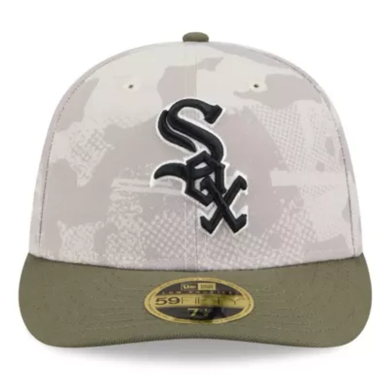 Chicago White Sox MLB Light Beige/Olive 2025 Armed Forces Day Low 59FIFTY Fitted Hat