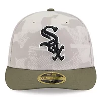 Chicago White Sox MLB Light Beige/Olive 2025 Armed Forces Day Low 59FIFTY Fitted Hat