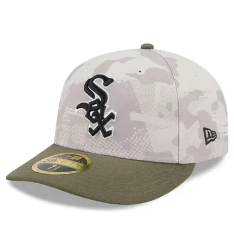 Chicago White Sox MLB Light Beige/Olive 2025 Armed Forces Day Low 59FIFTY Fitted Hat