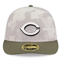MLB Light Beige/Olive Cincinnati Reds 2025 Armed Forces Day Low 59FIFTY Fitted Hat