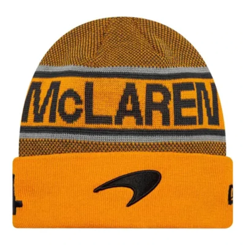 Formula 1 Lando Norris Orange/Anthracite McLaren F1 Team 2025 Replica Driver Cuffed Knit Hat