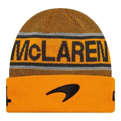 Formula 1 Lando Norris Orange/Anthracite McLaren F1 Team 2025 Replica Driver Cuffed Knit Hat