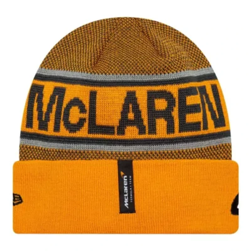 Formula 1 Lando Norris Orange/Anthracite McLaren F1 Team 2025 Replica Driver Cuffed Knit Hat