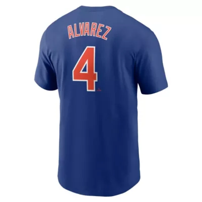 MLB Nike Francisco Alvarez New York Mets Fuse Name & Number T-Shirt