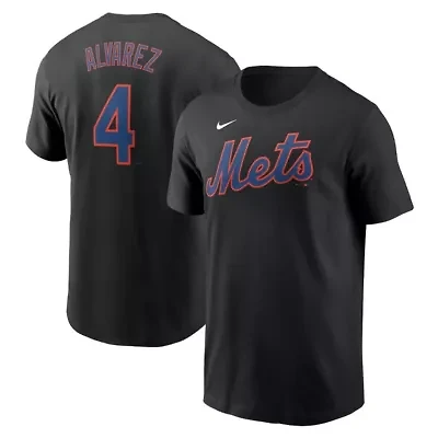 MLB Nike Francisco Alvarez New York Mets Fuse Name & Number T-Shirt