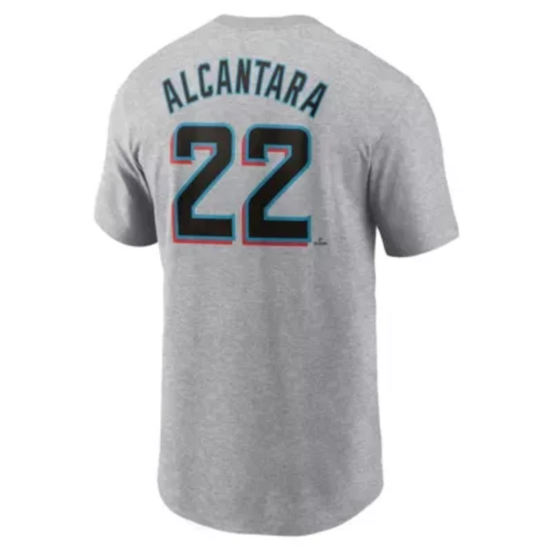 MLB Nike Sandy Alcantara Miami Marlins Fuse Name & Number T-Shirt