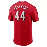 MLB Nike Elly De La Cruz Cincinnati Reds Fuse Name & Number T-Shirt