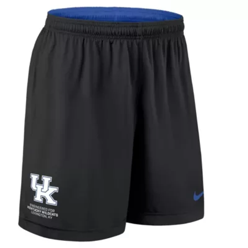 NCAA Nike Royal/Black Kentucky Wildcats 2025 Sideline Reversible Dri-FIT Shorts
