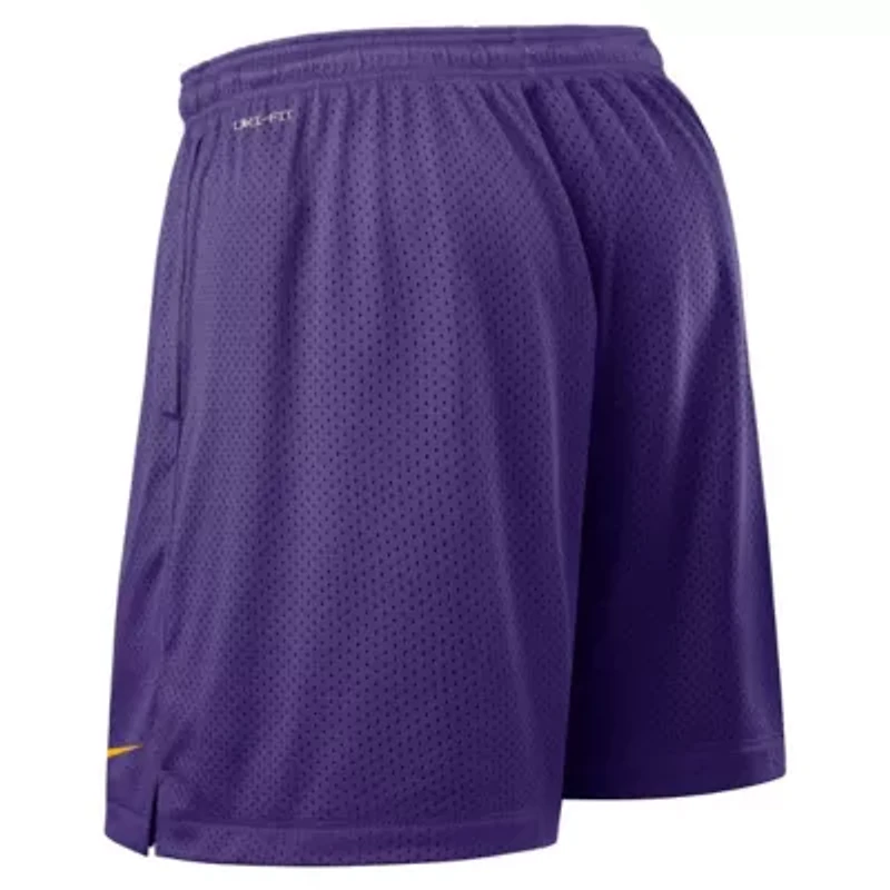 NCAA Nike Purple/Gold LSU Tigers 2025 Sideline Reversible Dri-FIT Shorts