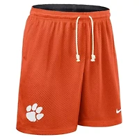 NCAA Nike Orange/Charcoal Clemson Tigers 2025 Sideline Reversible Dri-FIT Shorts