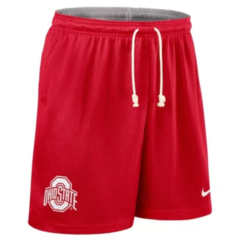 NCAA Nike Scarlet/Gray Ohio State Buckeyes 2025 Sideline Reversible Dri-FIT Shorts