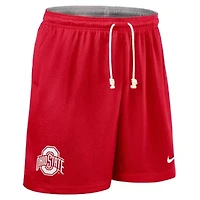NCAA Nike Scarlet/Gray Ohio State Buckeyes 2025 Sideline Reversible Dri-FIT Shorts