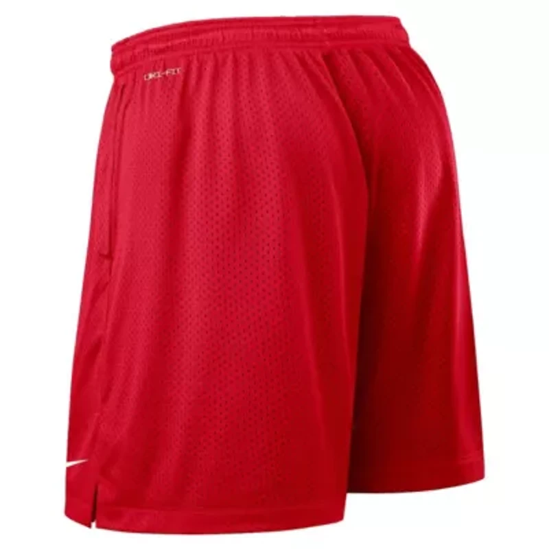 NCAA Nike Scarlet/Gray Ohio State Buckeyes 2025 Sideline Reversible Dri-FIT Shorts