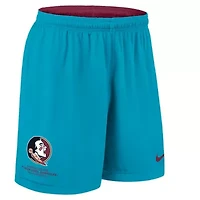 NCAA Nike Garnet/Turquoise Florida State Seminoles 2025 Sideline Reversible Dri-FIT Shorts