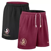 NCAA Nike Garnet/Black Florida State Seminoles 2025 Sideline Reversible Dri-FIT Shorts