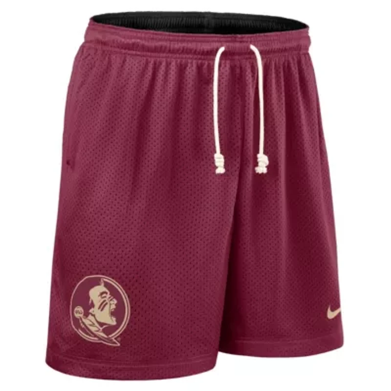 NCAA Nike Garnet/Black Florida State Seminoles 2025 Sideline Reversible Dri-FIT Shorts