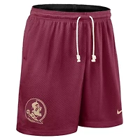 NCAA Nike Garnet/Black Florida State Seminoles 2025 Sideline Reversible Dri-FIT Shorts