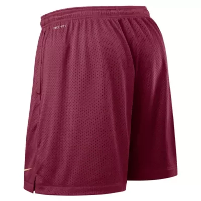 NCAA Nike Garnet/Black Florida State Seminoles 2025 Sideline Reversible Dri-FIT Shorts