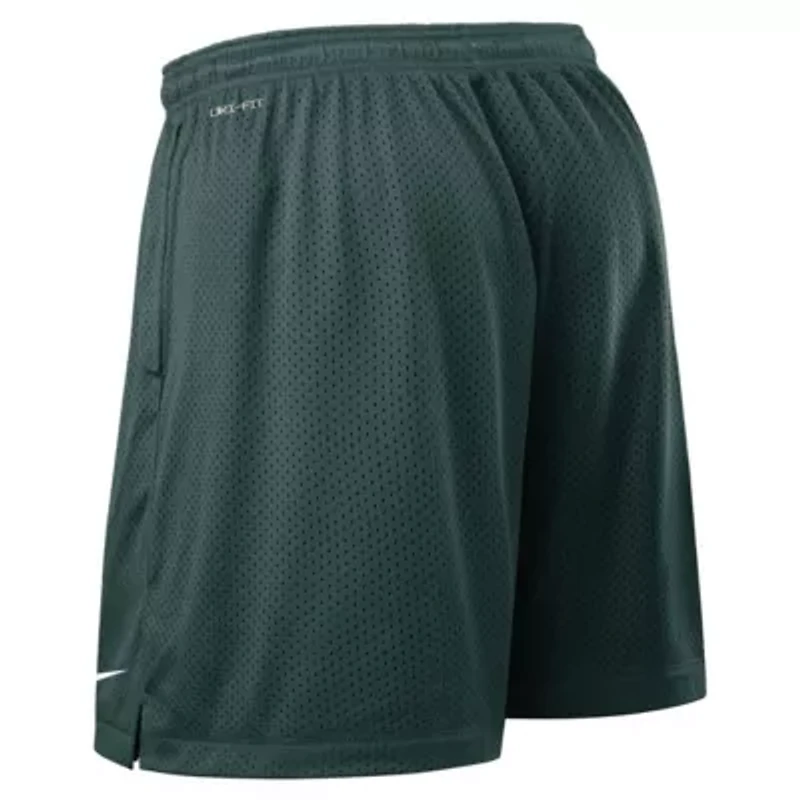NCAA Nike Green/Charcoal Michigan State Spartans 2025 Sideline Reversible Dri-FIT Shorts