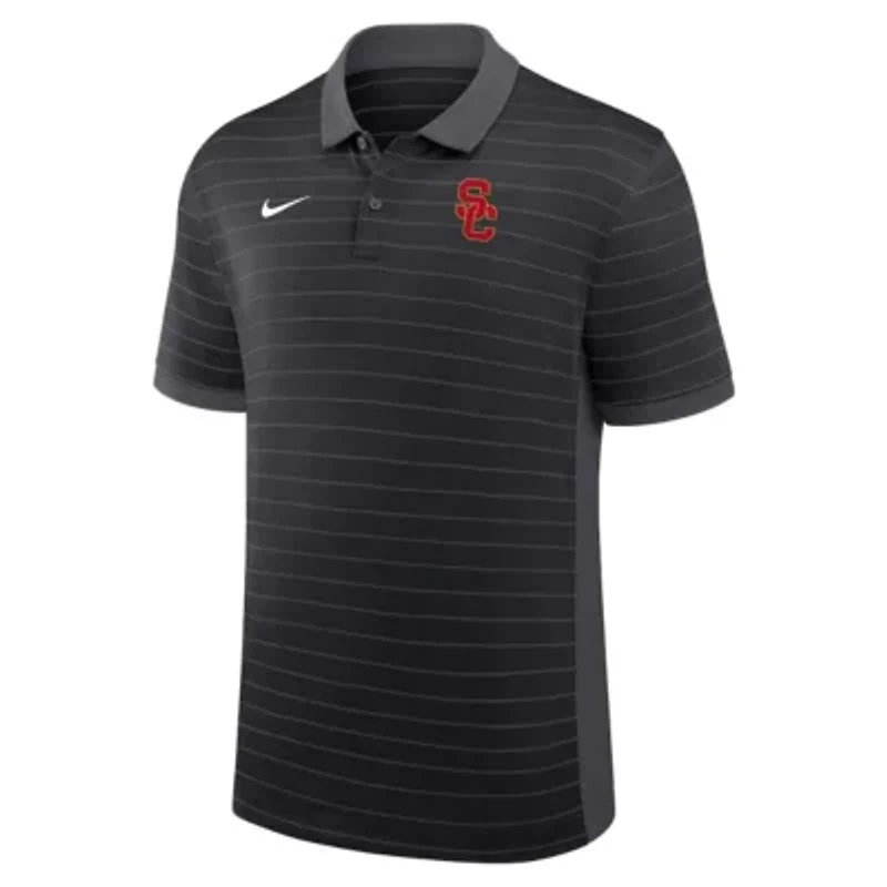 NCAA Nike USC Trojans 2025 Early Season Coaches Sideline Victory Stripe Dri-FIT Polo