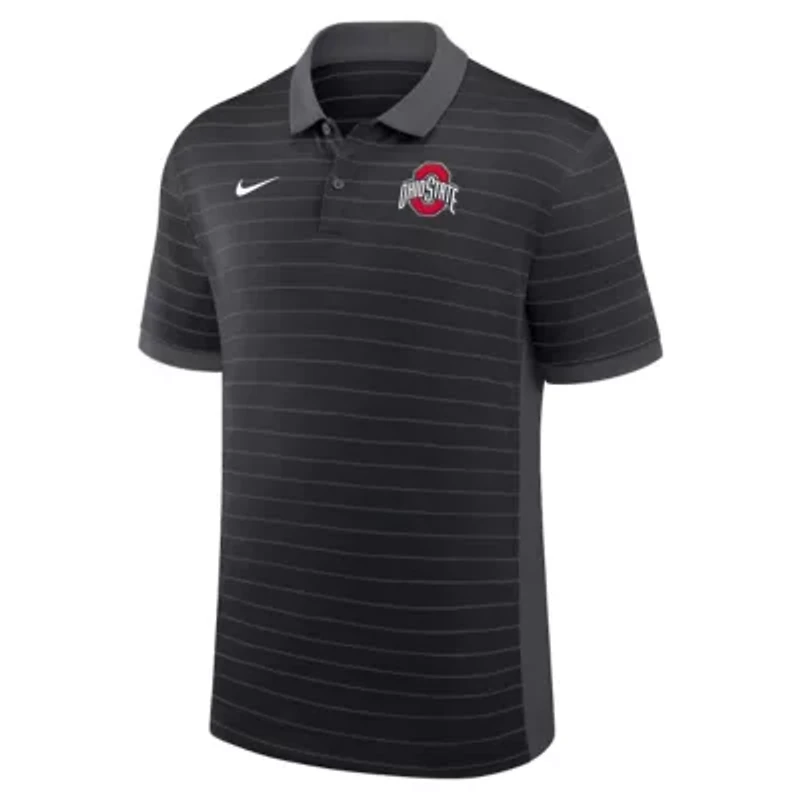 NCAA Nike Ohio State Buckeyes 2025 Early Season Coaches Sideline Victory Stripe Dri-FIT Polo
