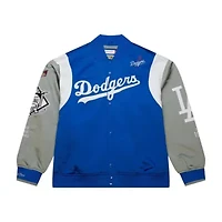 MLB Royal/Gray Los Angeles Dodgers Cooperstown Collection Team Origins Satin Full-Snap Jacket